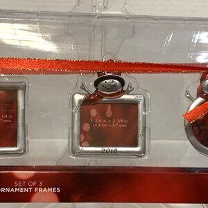 St Nicholas Snowmen Ornament Frames Set of 3, Dated 2016
